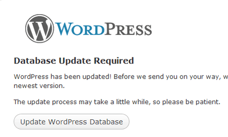 update wordpress database