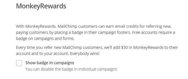 MailChimp Monkey Rewards