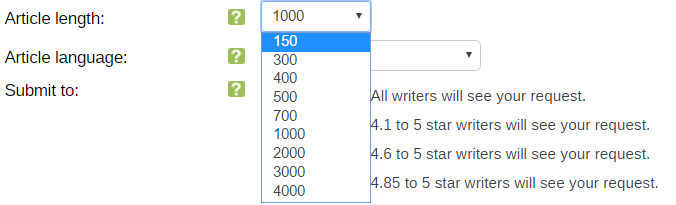 iwriter content length choices