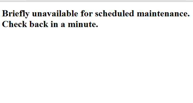 BRIEFLY UNAVAILABLE FOR SCHEDULED MAINTENANCE WordPress Error