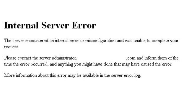 WordPress Internal Server Error