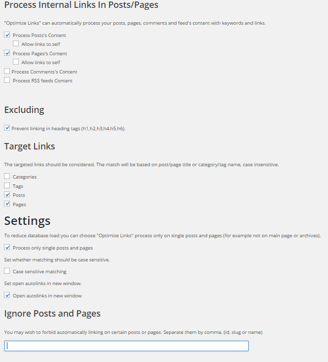 WP Optimize by xtraffic plugin settings