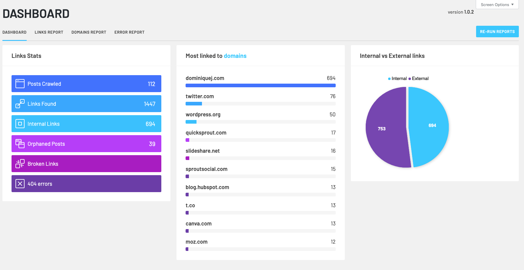 Link Whisper Dashboard Complete