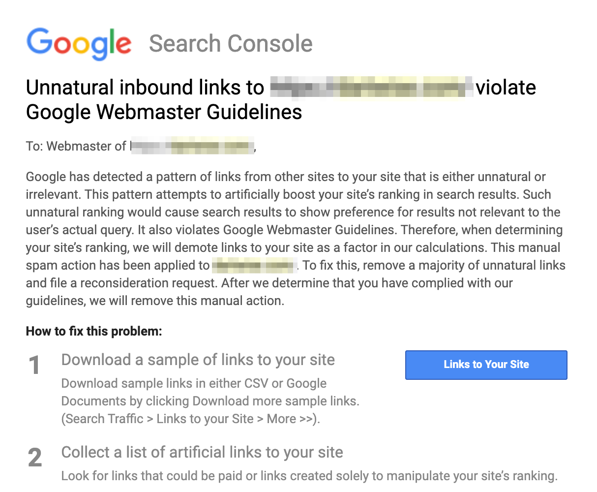 Unnatural Links Email